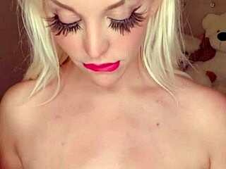 Blondie Fesser Oils Up Big Tits and Ass, Plays with Wet Pussy and Toys Naked