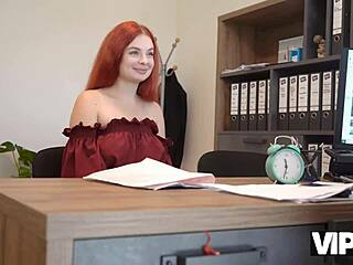 vip4k, redhead slut miss olivia showed up to suck cock for her webcam studio launch