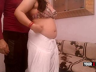 Naughty amateur indian chubby brunette with big ass and tits fucks tinder guy hardcore in homemade anal