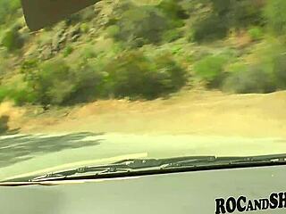 ebony amateur couple rips clothes for hard fucking in car on ghetto hood trip