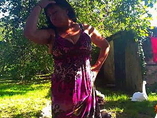 klaudiaambergirl teases in solo outdoor session with natural tits and stockings