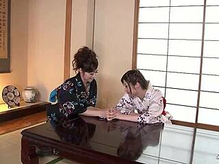 old guy caught two japanese lesbians licking and joined in uncensored ffm 3some!