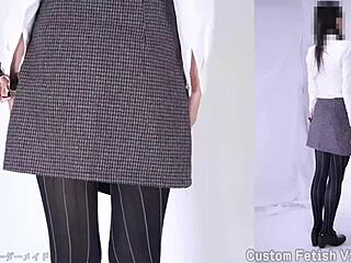 Explore the intriguing world of pantyhose fetish through captivating skirt displays and stockings that highlight every sensual detail in this collection.