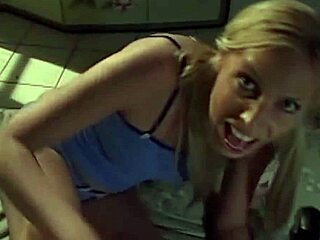 he comes at night to fuck her in all holes with facial cumshot