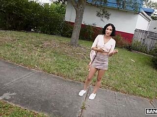 Oh I feel so thrilled riding that huge cock on the bang bus like Lina Love does