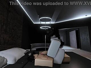 Busty goth friend gets fucked doggystyle and rides cowgirl in Roblox