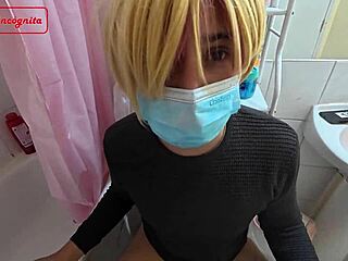 La Fiesta Continua En El Baño With Sensual Cowgirl Riding And Cum On Tits