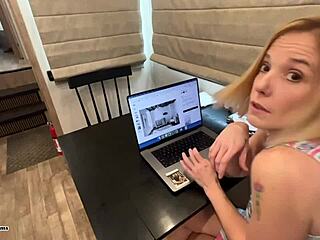 Blonde milf housewife says, Fuck my wet pussy hard in missionary and doggystyle now