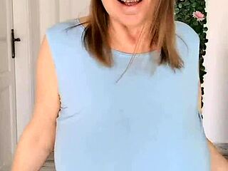 I love how my busty braless gilf body moves in sporty groove strip dancing style