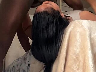 Hard face fuck grips cute schoolgirl as amateur couple Nysdel unleashes intense cumshot.