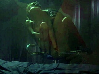 Oh man, remember that vintage scene where the bald guy is riding this small-titted brunette babe cowgirl style in stockings and heels, licking her rough