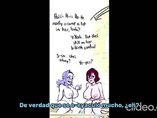 Oh man, deku's banging those wild wild pussycat milfs, creampie action everywhere, sub español style!