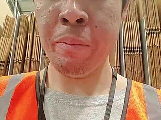 Asian amateur provides descriptive asmr sfw experience while walking about during work in public outdoor setting