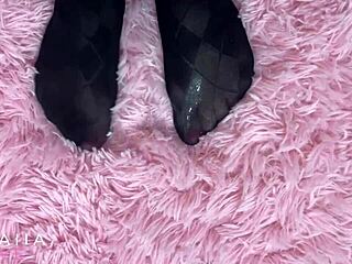 Caught jerking to nylon stockings leads to bossy blackmail fantasy with pussy stuffing