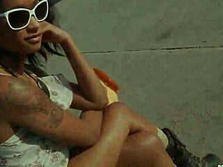 i think skin diamond is tough and she proves it with that interracial cock blowjob and cumshot in group action