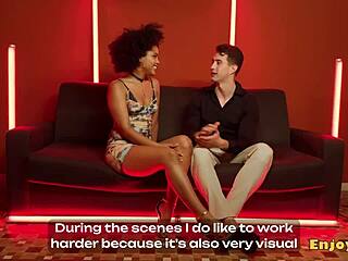 Fiery Spanish brunette rides cowgirl on massive interracial cock, devouring pussy with licks before rough cum on face finale.