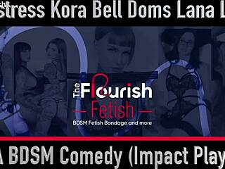 Trailer Of Mistress Kora Bell In Bondage Domination With Strapon And Squirting On Bound Gilf Lana Lee