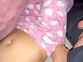 sexy homemade petite mexican babe with shaved pussy moans from tight anal on bed in pov