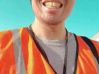 Asian amateur provides descriptive asmr sfw experience while walking about during work in public outdoor setting