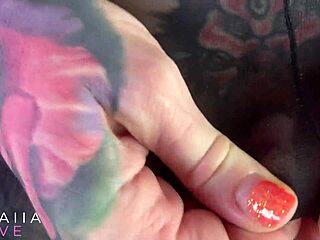 Caught jerking to nylon stockings leads to bossy blackmail fantasy with pussy stuffing