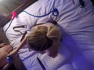 Hey, check out this hidden camera catching Mossimo and Roxy with a big dildo in part one