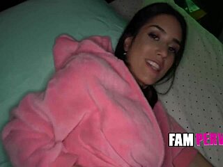 Hey, check out this latina in pink onesie with butt flap getting wild 😏🍑