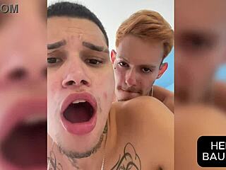 Young Guy Moans In Pleasure While Taking Neighbor's Big Cock In Intense Bareback Anal Session