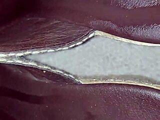 cum drips on dirty high heels in wild scene