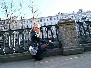 Stunning Russian Blonde Angela Gets Her Tight Ass Hard Fucked By Massive French Cock