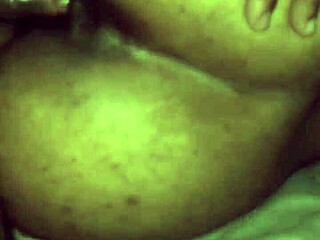 Ebony milf with hairy pussy and big ass gets close-up creampie action.