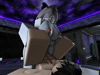 Slutty friend begs for hard fuck ending in pussy creampie on Roblox!