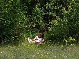 I Feel So Exposed Touching Myself in Public Until Jogger Fucks Me Hard and Gives Massive Facial