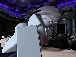 Slutty friend begs for hard fuck ending in pussy creampie on Roblox!