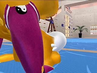 i enjoy my solo furry renamon workout with stretching music