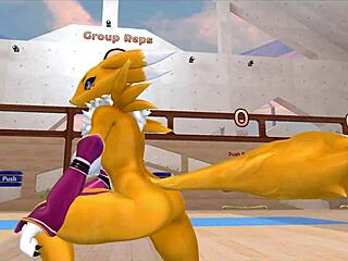 i enjoy my solo furry renamon workout with stretching music