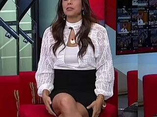 the narrative unfolds as paola rojas reveals her upskirt view in a skirt moment