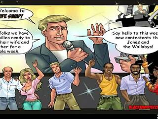 Wife Swap Pt 1 - Sassy Paug Wife Trades For Big Booty Ebony In Full Interracial Swap