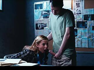 detective agatha vega gets face fucked and cum in mouth during frozen time fetish