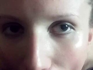 Oh man, I Lena Starr got that cum shot right in my eye from big black cock, oops!