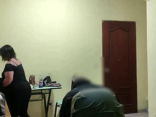 Hey, check out this sexy blonde maid getting fucked hard by a young guy in lingerie!