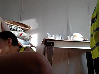 We're having hot police threesome with pussy licking and cum in mouth