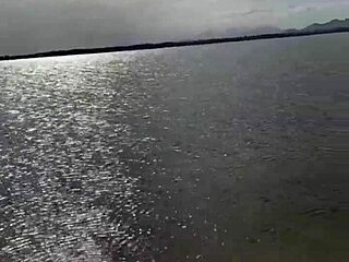 oh man, this tattooed blonde with long hair feels so wild giving it up on the public beach