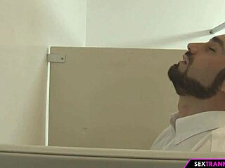 i feel so aroused at the tranny gloryhole with big tits action