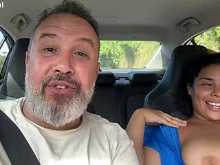 Brazilian babe with big ass gets anal creampie after rough pounding on salvador beach in public outdoor action