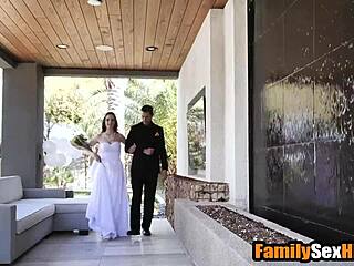 Blonde And Brunette Brides In Wild Wedding Foursome With Hardcore Fucking