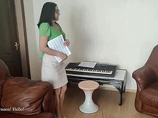 Strict teacher instead of music lesson got sexual experience with sex doll tantaly and my dick