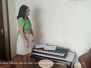 Strict teacher instead of music lesson got sexual experience with sex doll tantaly and my dick