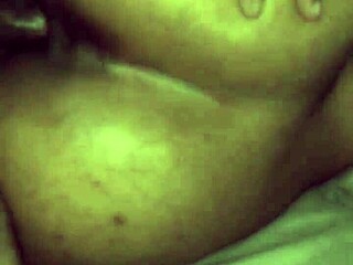 Ebony milf with hairy pussy and big ass gets close-up creampie action.