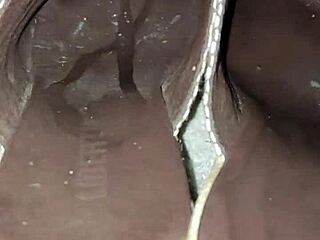 cum drips on dirty high heels in wild scene