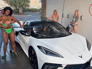 Kora Bell Angel Minx And Duchess Coco Suck And Fuck Jasper Woodcock In Public Carwash